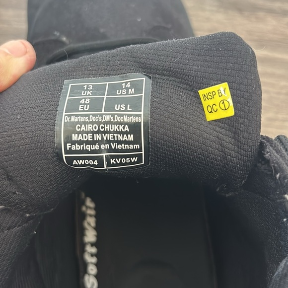 DR MARTENS CAIRO CHUKKA BLACK CANVAS BOOTS IN SIZE 14 - Picture 7 of 8